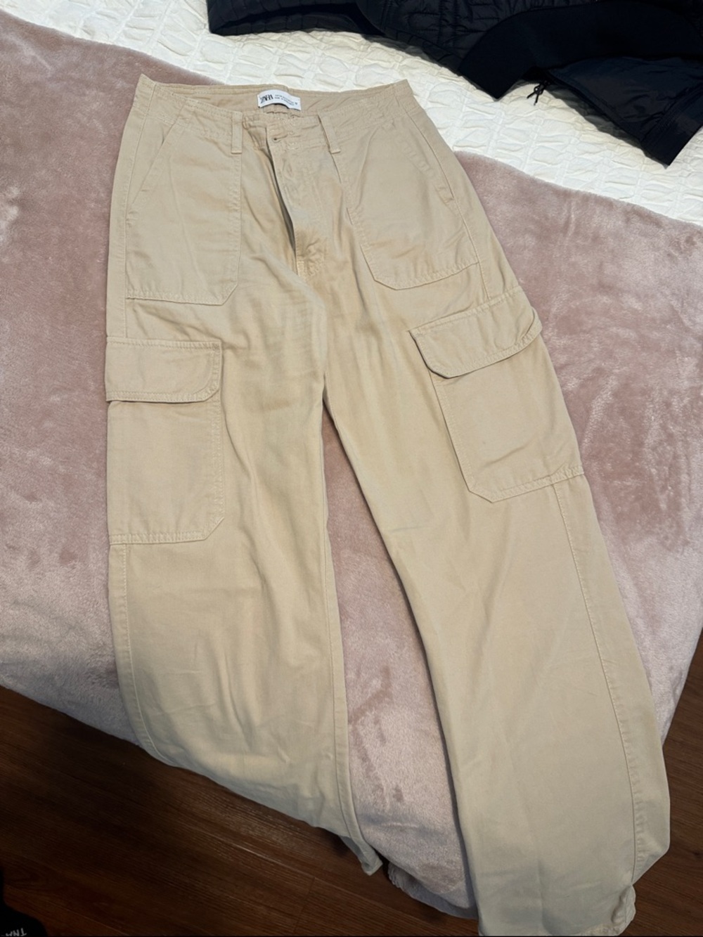 Women’s Beige Cargo Pants - Classic Utility Style